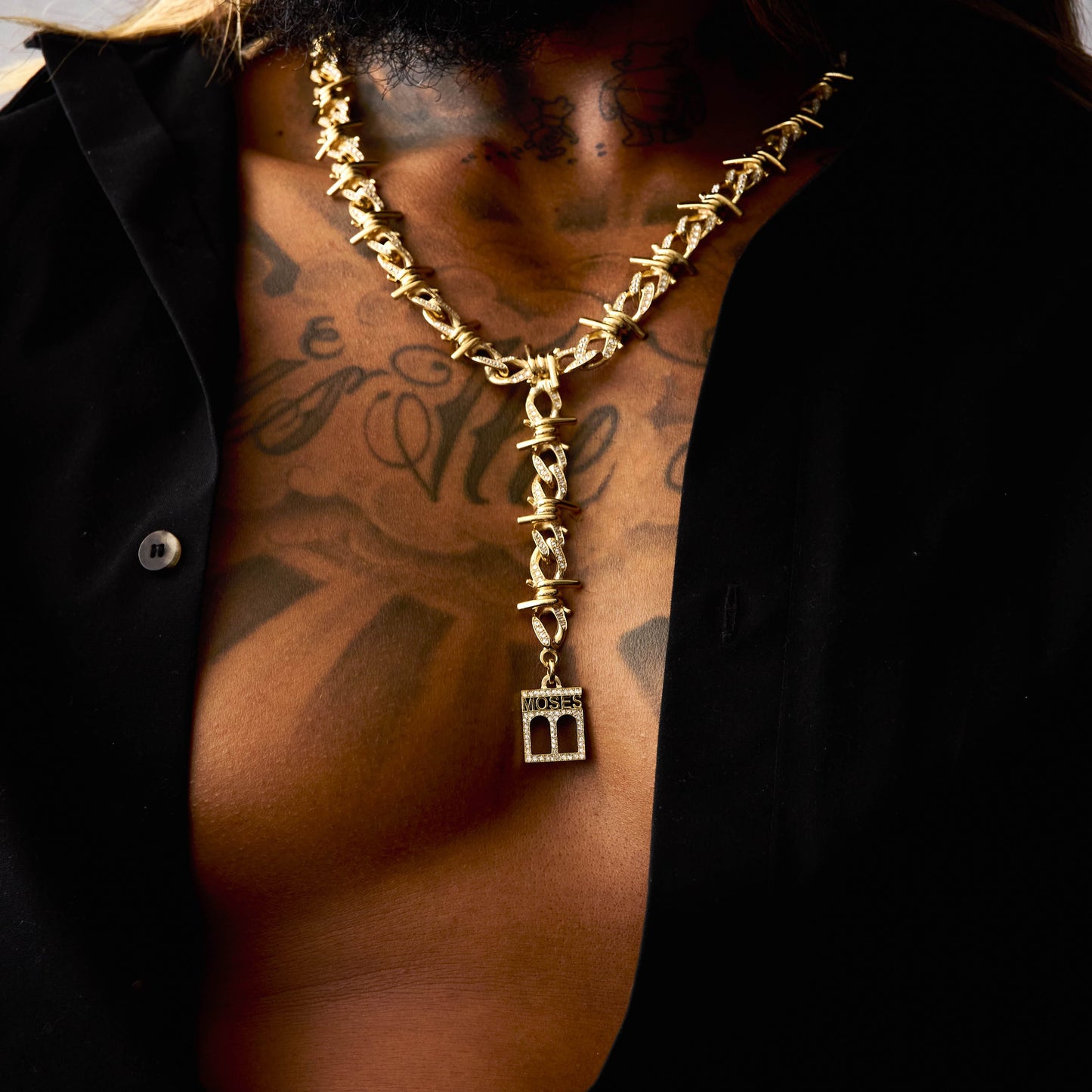 ICED OUT BARBED WIRE BY MOSES