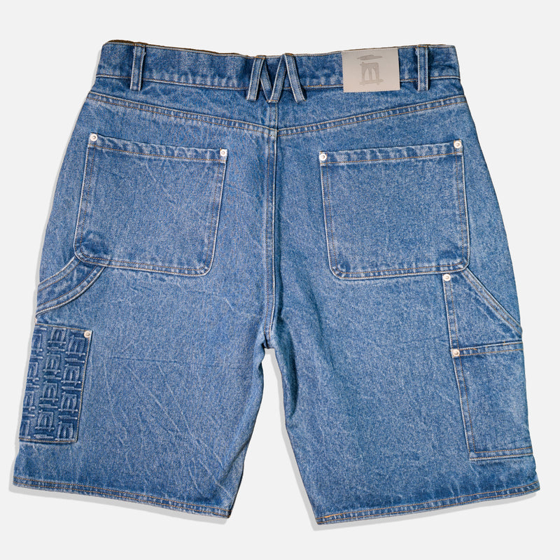 Blue Denim Carpenter Shorts
