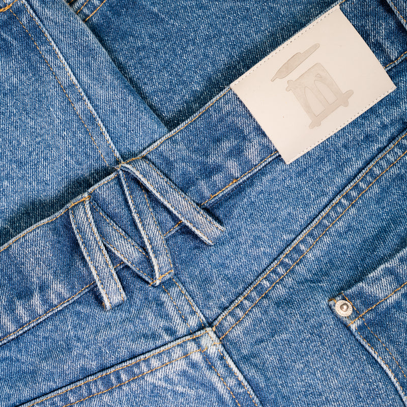 Blue Denim Carpenter Shorts