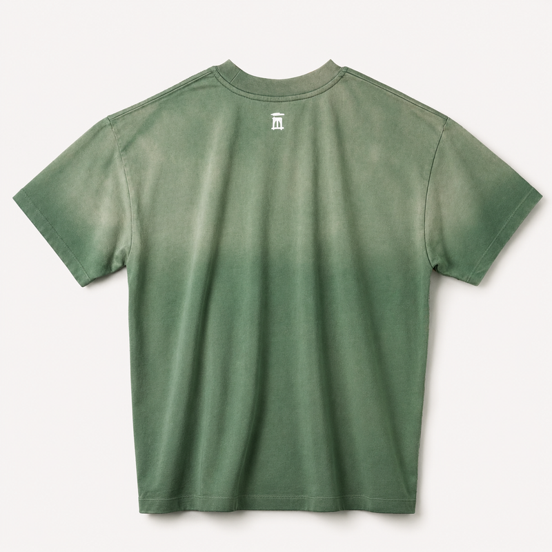 Sun Faded Green Tee