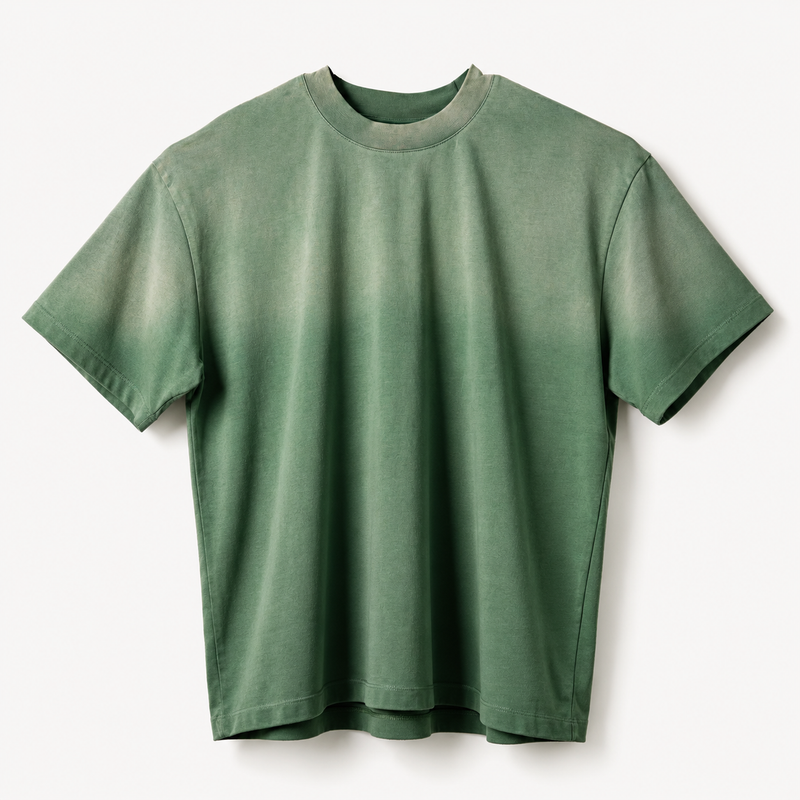 Sun Faded Green Tee