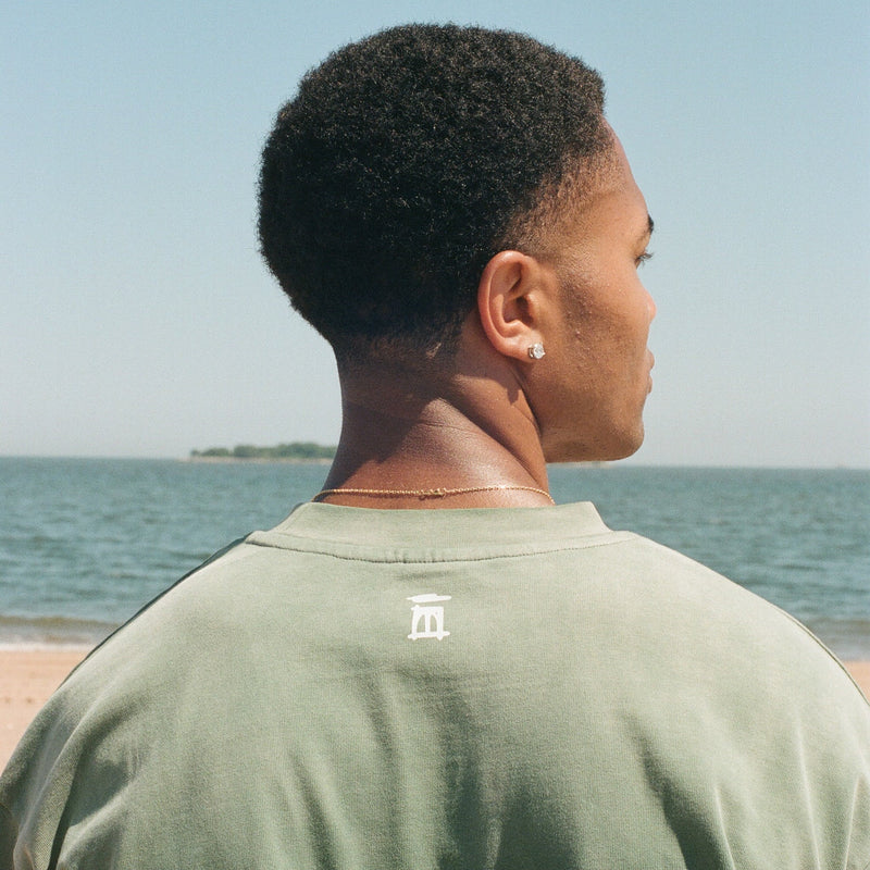 Sun Faded Green Tee
