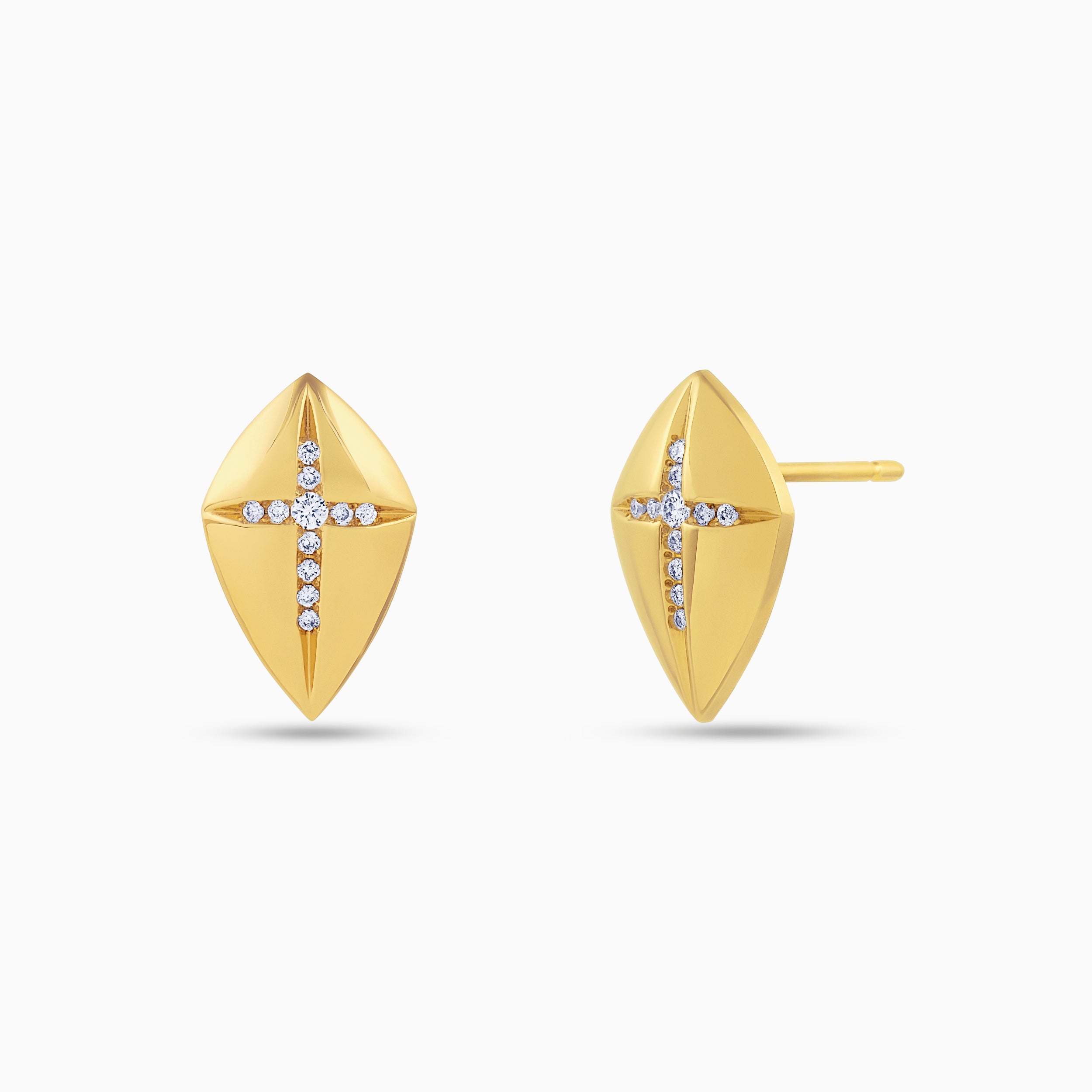 Shielded Cross Earrings