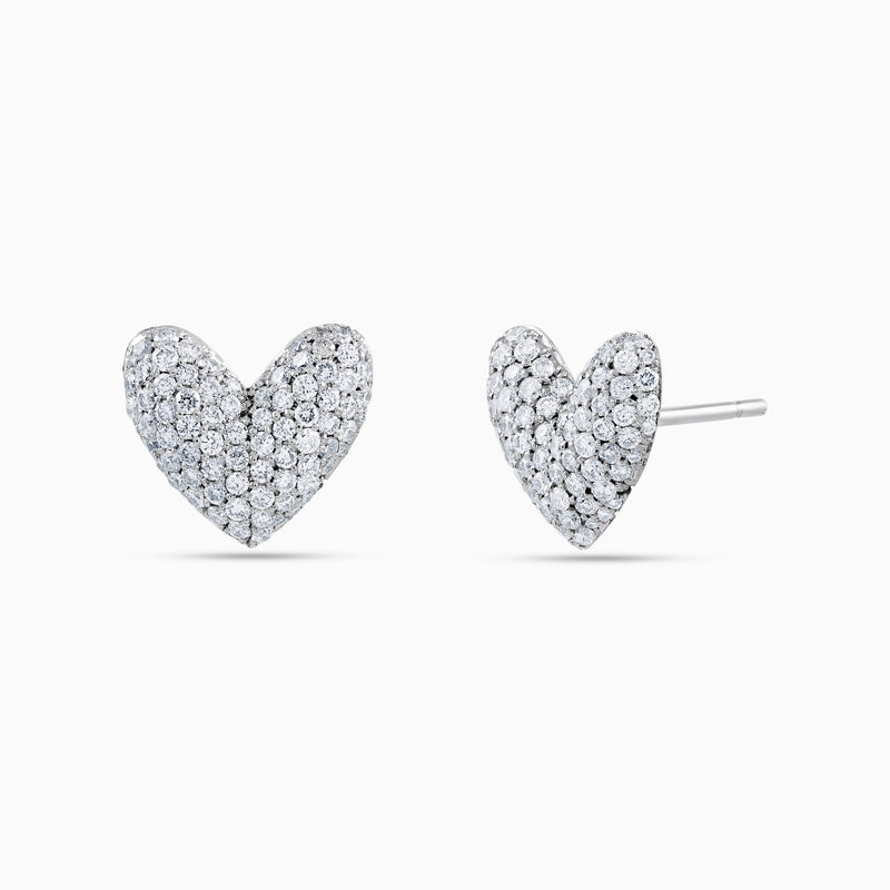 Stone Heart Earrings