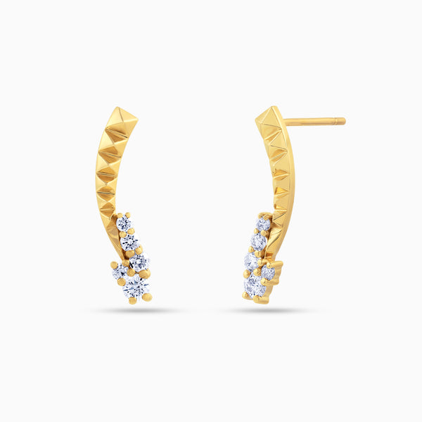Diamond Arc Earrings
