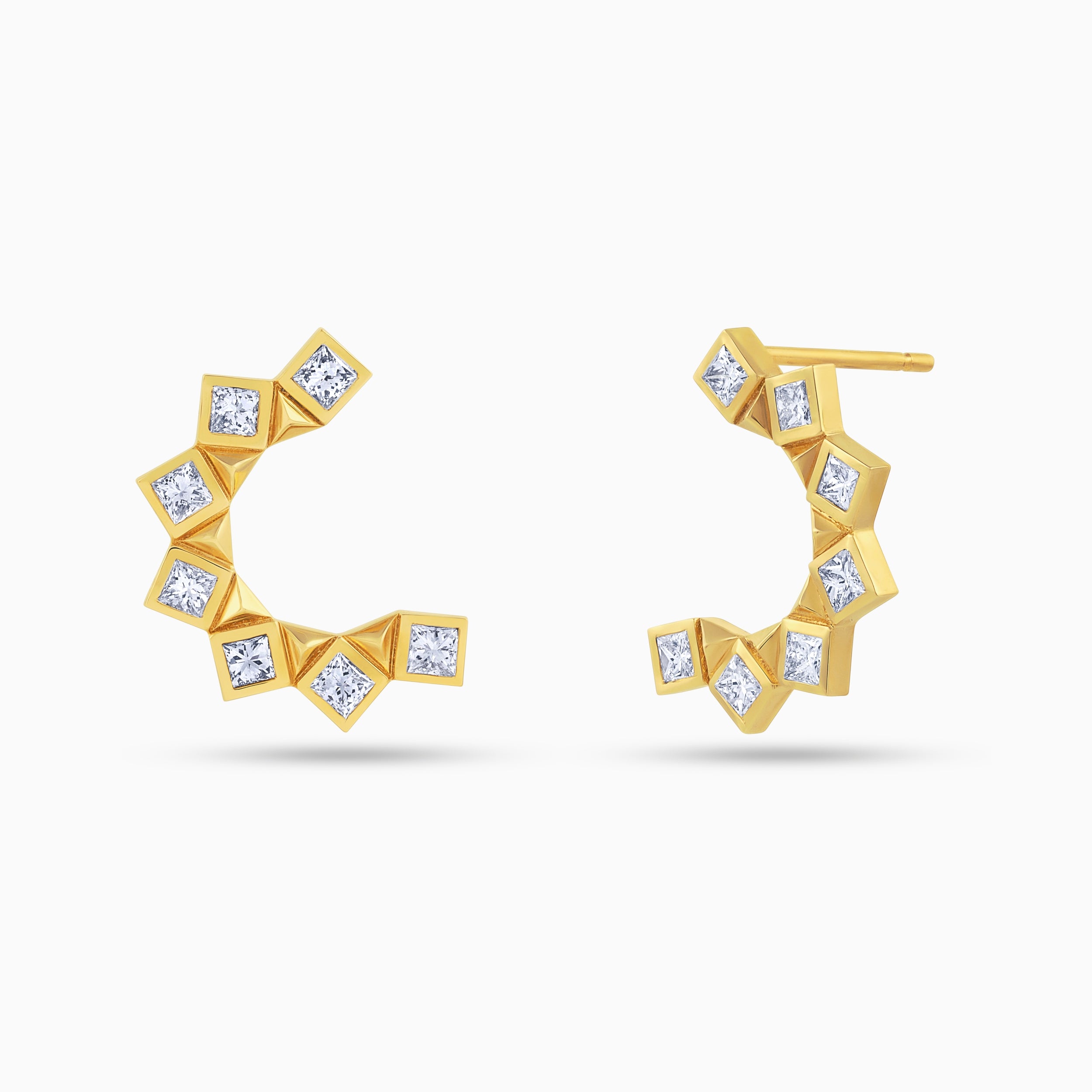 Pyramid Curve Earrings