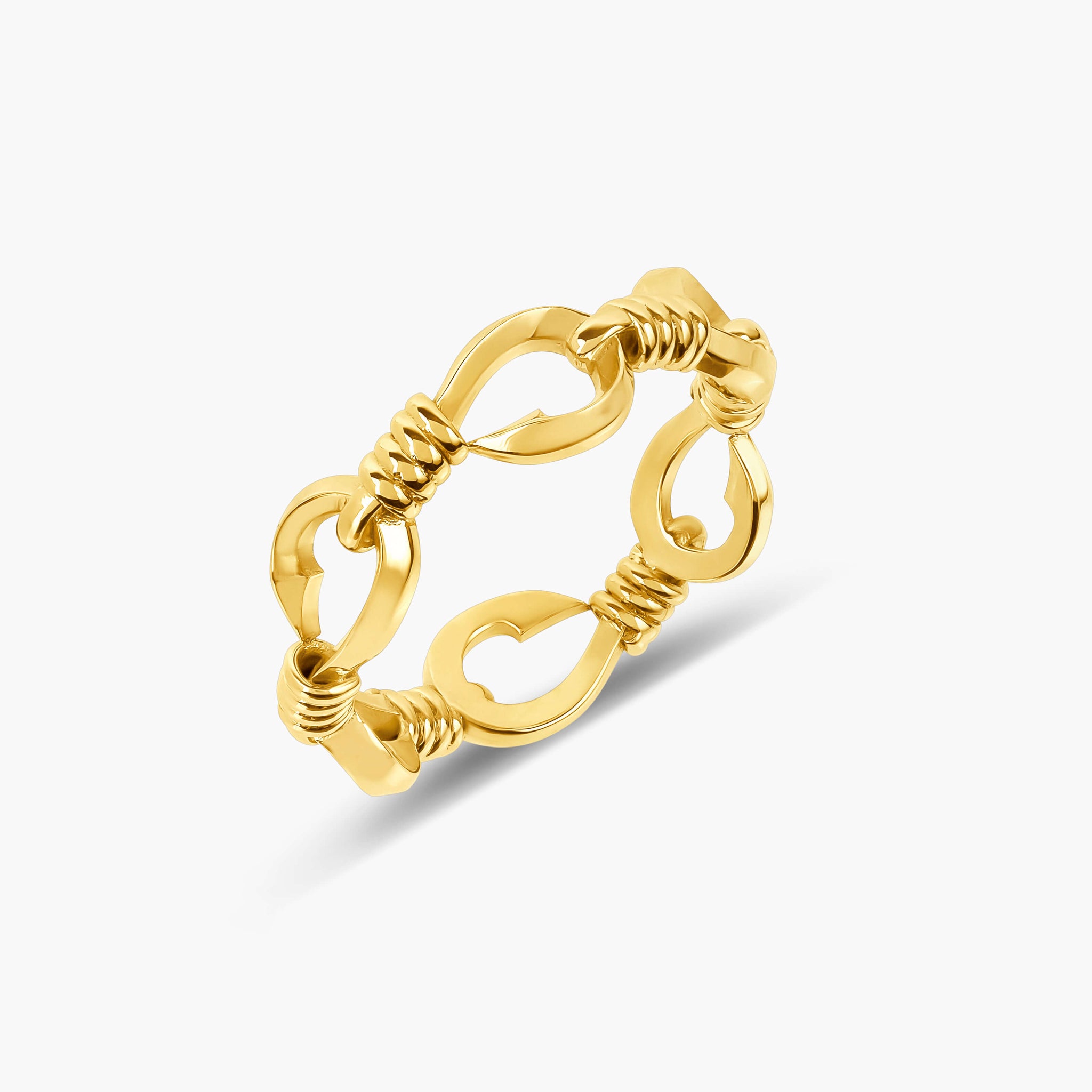 FISH HOOK RING BY MOSES 14K Yellow Gold / 8.5