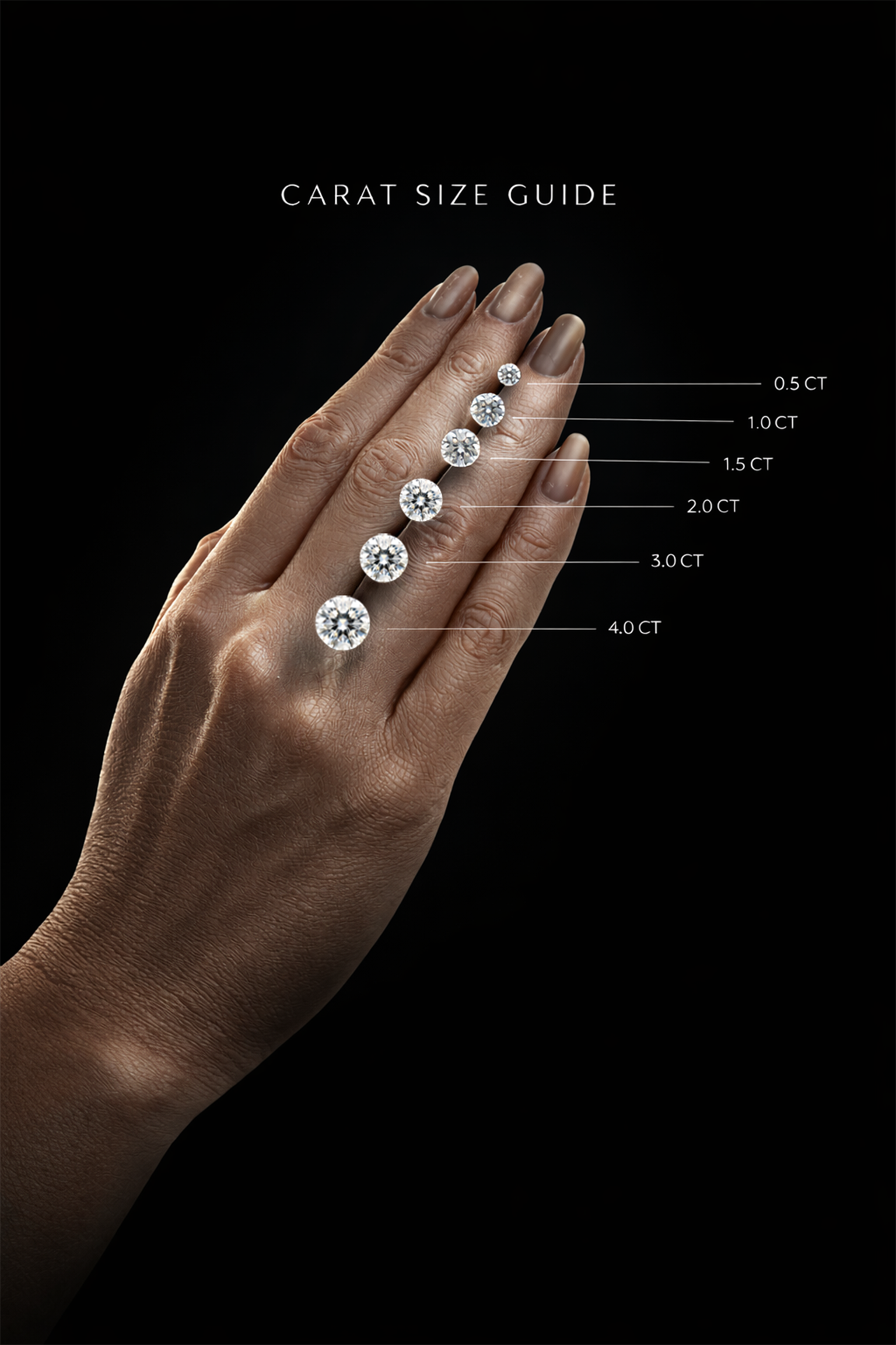 Carat size guide
